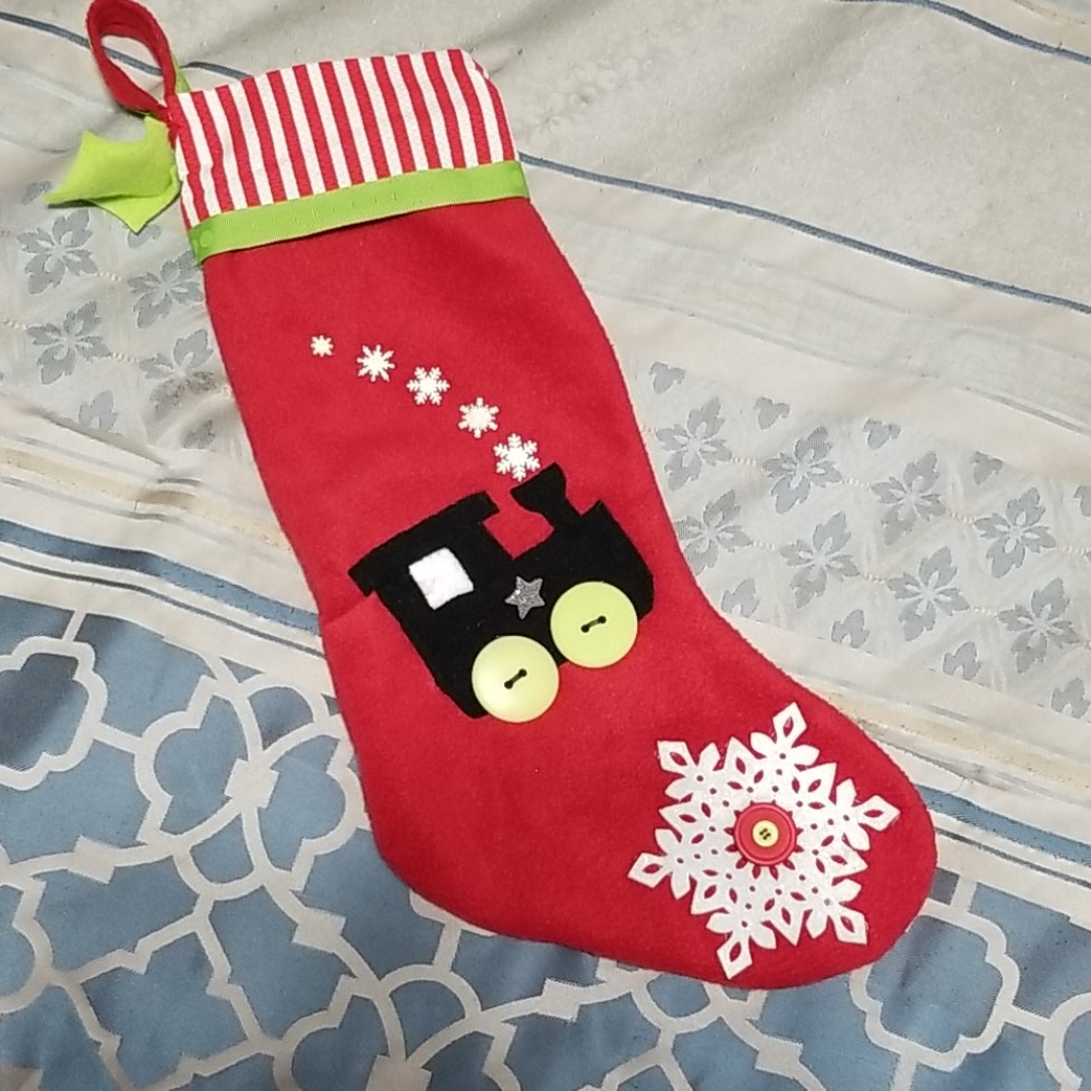 Train christmas stocking